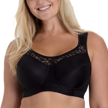 Se Miss Mary of Sweden Miss Mary Cotton Simplex Underwire Bra Bh Sort F 80 Dame ved Timarco