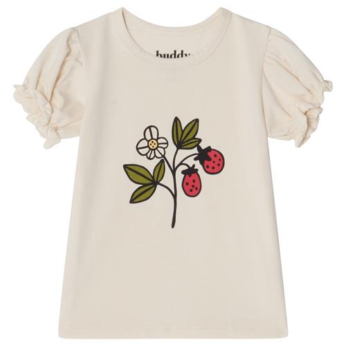 Buddy & Hope Elsa GOTS T-shirt Wild Strawberry | Hvid | 86/92 cm