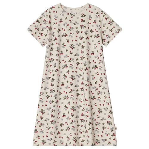 Buddy & Hope Sofia GOTS Mønstret Natkjole Wild Strawberry | Hvid | 86/92 cm