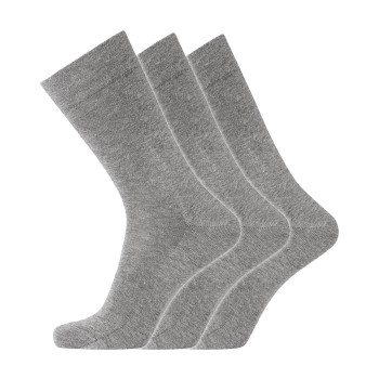 Dovre Strømper 3P Cotton No-Elastic Socks Grå Str 40/45 Herre