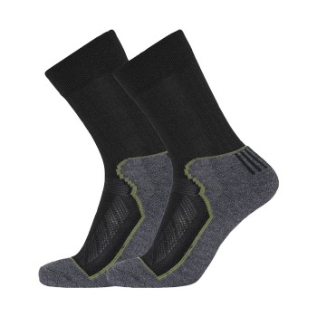 Dovre Strømper 2P Organic Wool Terry Crew Socks Sort Str 40/43 Herre