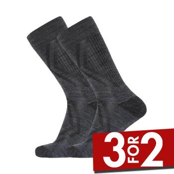 Dovre Strømper 2P Organic Wool Terry Socks Mørkgrå  Str 43/44 Herre