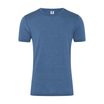 Dovre Wool Light T-Shirt Blå uld Large Herre