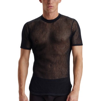 Dovre Wool Mesh T-Shirt Sort uld Large Herre