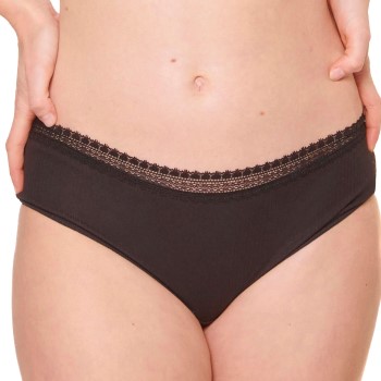 Sloggi Trusser 2P GO Ribbed Hipster Briefs Sort økologisk bomuld Medium Dame