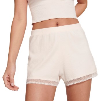 Se Sloggi GO Ribbed Short Creme bomuld Large Dame ved Timarco