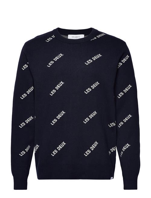 Les Deux Les Deux Logo Cotton Knit Les Deux Navy