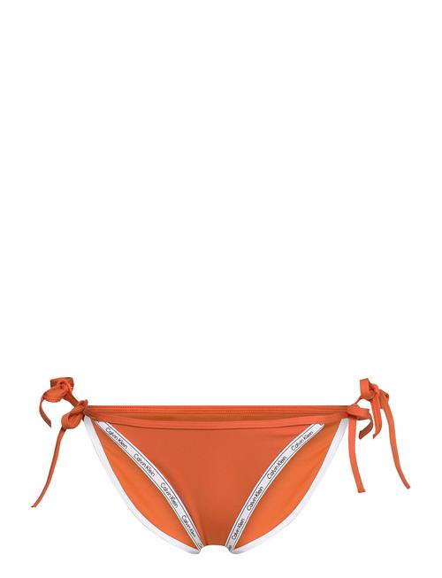 Se Calvin Klein String Side Tie Bikini Calvin Klein Orange ved Booztlet