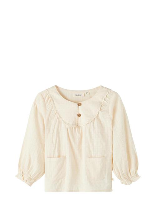 Se Lil'Atelier Nmfkaia Ls Loose Shirt Lil Lil'Atelier Cream ved Booztlet