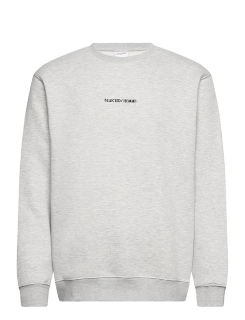 Selected Homme Slhhankie Logo Crew Neck Sweat Noos Selected Homme Grey