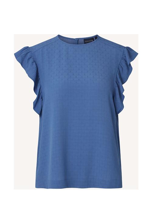 Se Lexington Clothing Joelle Viscose Dobby Blouse Lexington Clothing Blue ved Booztlet