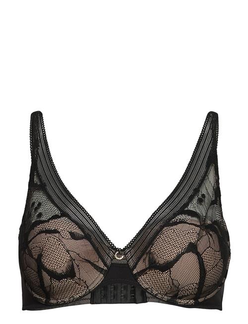 Se CHANTELLE True Lace Plunge Spacer Bra CHANTELLE Black ved Booztlet