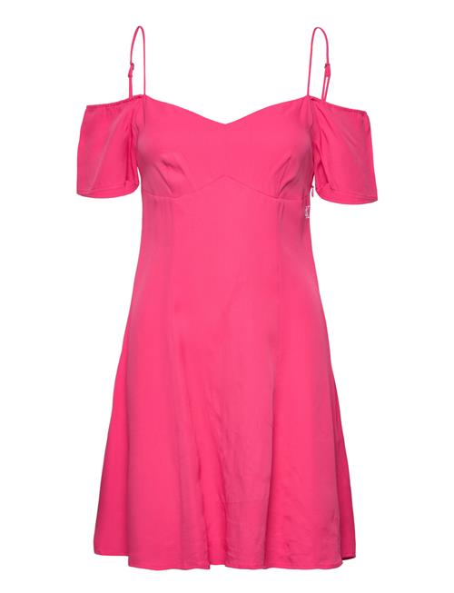 Calvin Klein Jeans Off Shoulder Mini Dress Calvin Klein Jeans Pink