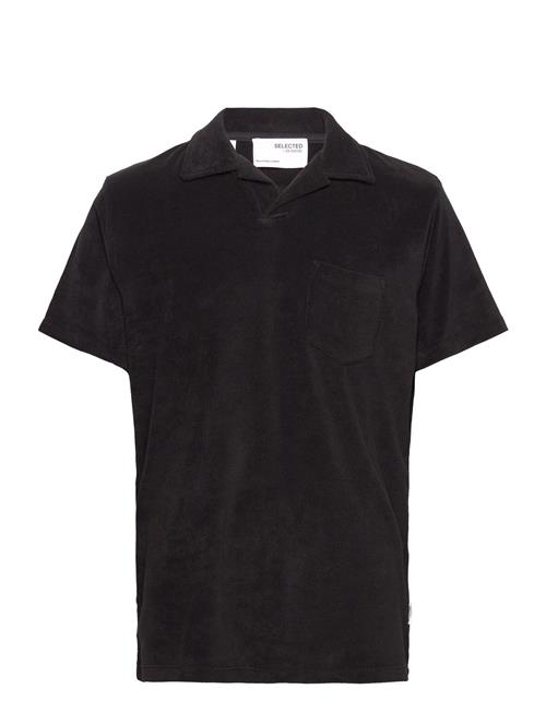 Selected Homme Slhrelax-Terry Ss Resort Polo Ex Selected Homme Black