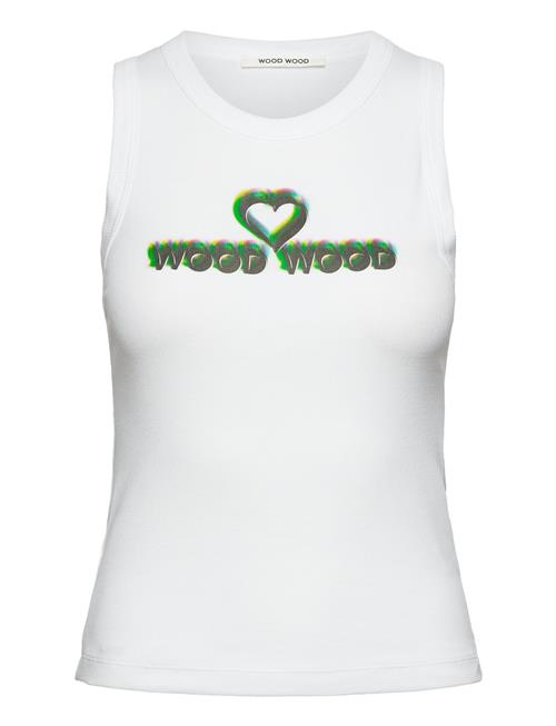 Se Wood Wood Nicole Rib Vest Wood Wood White ved Booztlet