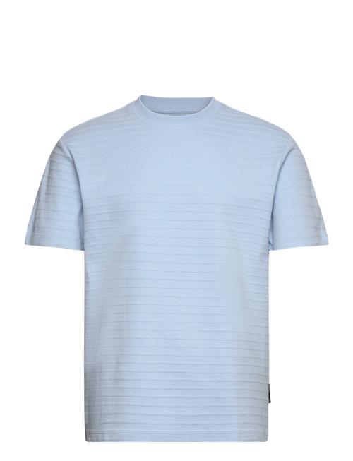 Se Tom Tailor Relaxed Structured T-Shirt Tom Tailor Blue ved Booztlet