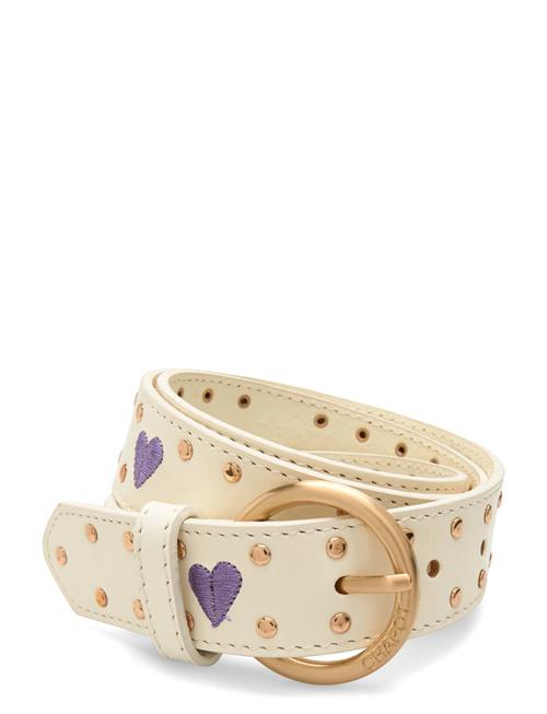 Se Fabienne Chapot Heart Studded Belt Fabienne Chapot Cream ved Booztlet