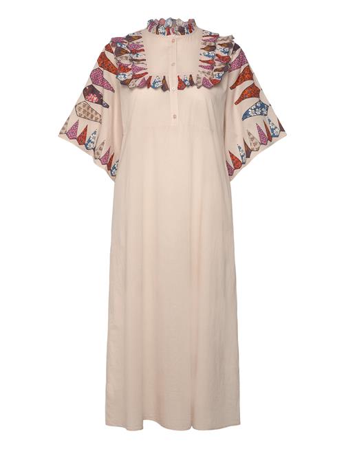 Lollys Laundry Peytonll Midi Dress 3/4 Lollys Laundry Beige