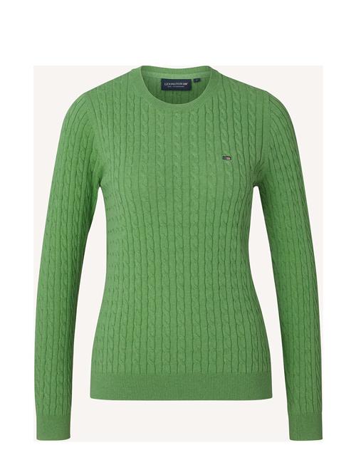 Se Lexington Clothing Marline Organic Cotton Cable Knitted Sweater Lexington Clothing Green ved Booztlet