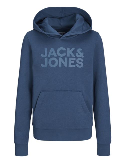 Se Jack & Jones Jjecorp Logo Sweat Hood Noos Jnr Jack & J S Blue ved Booztlet