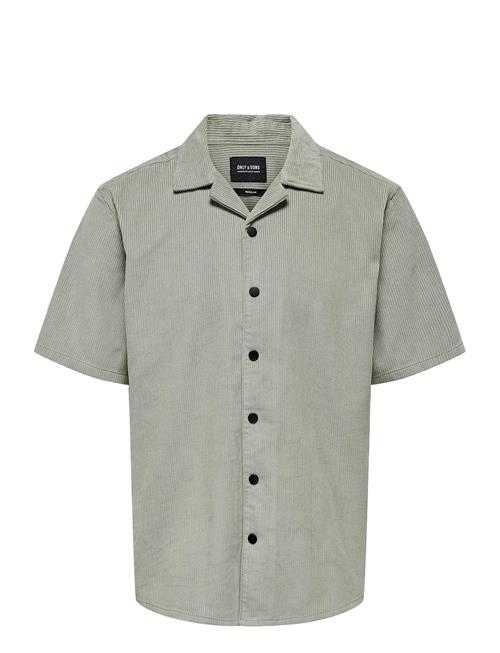 ONLY & SONS Onsbarett Reg Wash Cord Ss Resort Shirt ONLY & SONS Grey