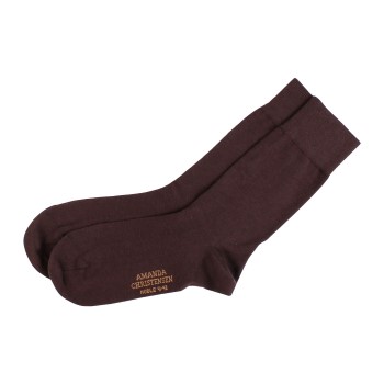 Amanda Christensen Strømper Noble Ankle Socks Mørkbrun  Str 43/44