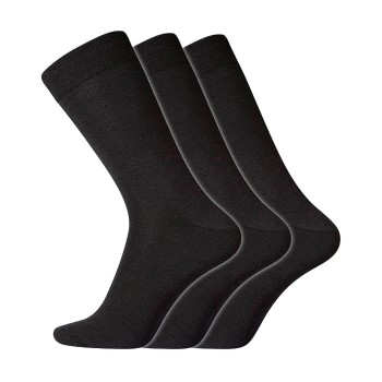 Dovre Strømper 3P No Elastic Twin Socks Sort bomuld Str 45/48 Herre