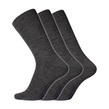 Dovre Strømper 3P No Elastic Twin Socks Mørkgrå  bomuld Str 45/48 Herre