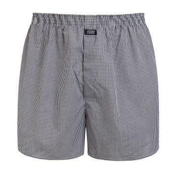 Jockey Woven Poplin Boxer Shorts Marine Ternet bomuld Medium Herre