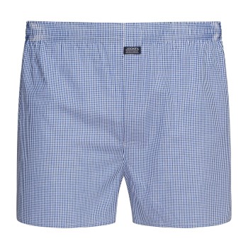 Jockey Woven Poplin Boxer Shorts Marine/Ternet bomuld Medium Herre