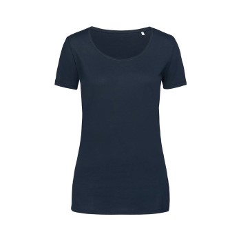 Se Stedman Finest Cotton T For Women Marineblå bomuld Small Dame ved Timarco