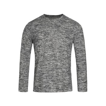 Se Stedman Knit Long Sleeve For Men Grå Large Herre ved Timarco