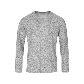 Stedman Knit Long Sleeve For Men Lysegrå Medium Herre