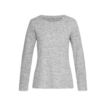 Stedman Knit Long Sleeve For Women Lysegrå Small Dame