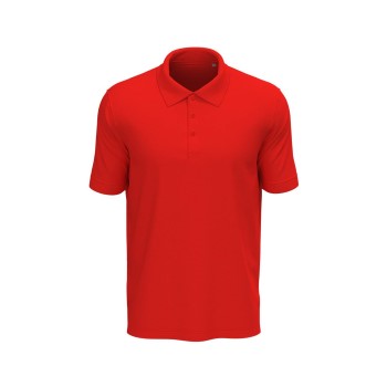 Se Stedman Lux Short Sleeve Polo Rød bomuld Small Herre ved Timarco