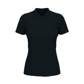 Se Stedman Lux Short Sleeve Polo For Women Mørkblå bomuld Medium Dame ved Timarco