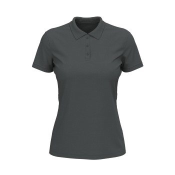 Stedman Lux Short Sleeve Polo For Women Mørkgrå  bomuld Small Dame