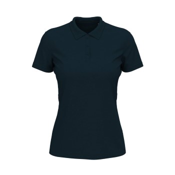 Se Stedman Lux Short Sleeve Polo For Women Marineblå bomuld Large Dame ved Timarco