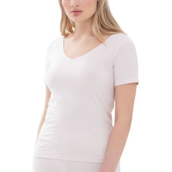 Mey Superfine Organic V-Neck T-Shirt Beige bomuld 40 Dame