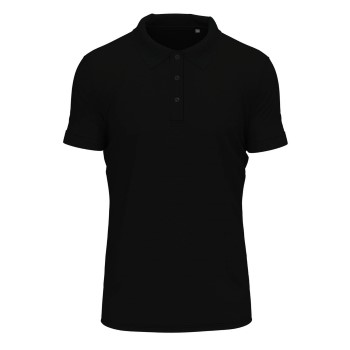 Stedman Clive Short Sleeve Polo Sort ringspundet bomuld Small Herre