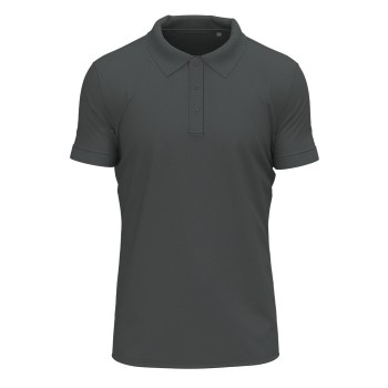 Se Stedman Clive Short Sleeve Polo Mørkgrå  ringspundet bomuld Small Herre ved Timarco