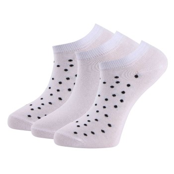 Trofé Trofe Cotton Dot Sneaker Socks Strømper 3P Hvid Str 39/42 Dame