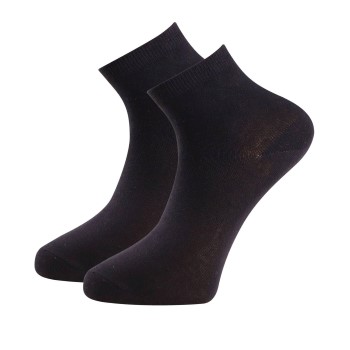 Trofé Trofe Cotton Quarter Socks Strømper 2P Sort Str 35/38 Dame