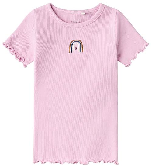 Se Name It Name It T-shirt - Rib - NmfKatte - Pastel Lavender ved KidsWorld