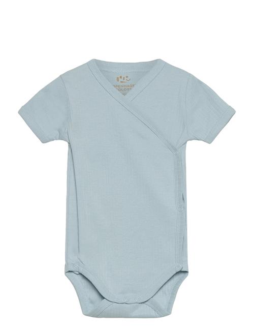 Baby Rib Jersey Body Crossover W. Ss Copenhagen Colors Blue