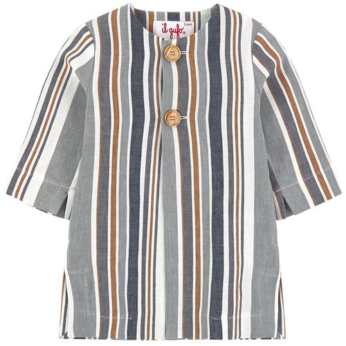 Il Gufo Striped Jacket Gray | Grå | 5 years