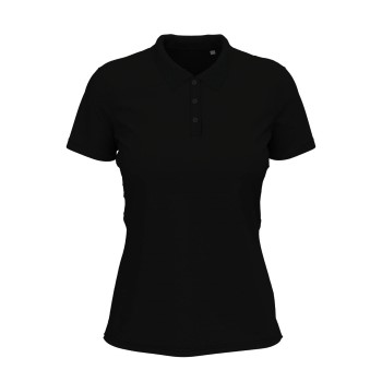 Stedman Claire Short Sleeve Polo Sort ringspundet bomuld Medium Dame