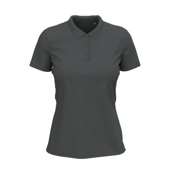 Se Stedman Claire Short Sleeve Polo Mørkgrå  ringspundet bomuld Medium Dame ved Timarco