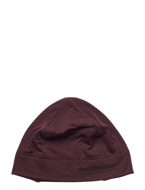 Se Peak Performance Fleece Tech Beanie-Sapote Peak Performance Burgundy ved Booztlet