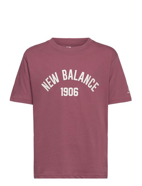 New Balance Nb Essentials Varisty Tee New Balance Burgundy